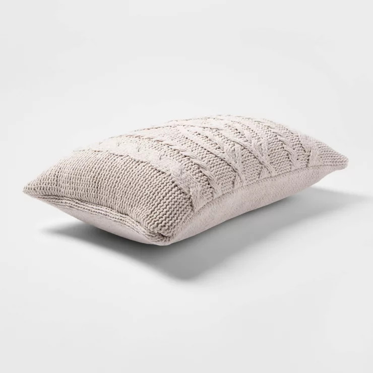 Oversized Cable Knit Chenille Throw Pillow - Threshold™ | Target