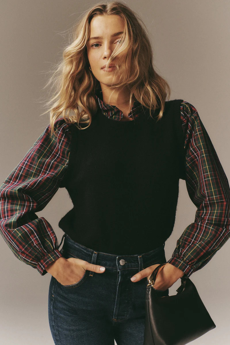 Tartan Ella Sweater Blouse | Tuckernuck (US)