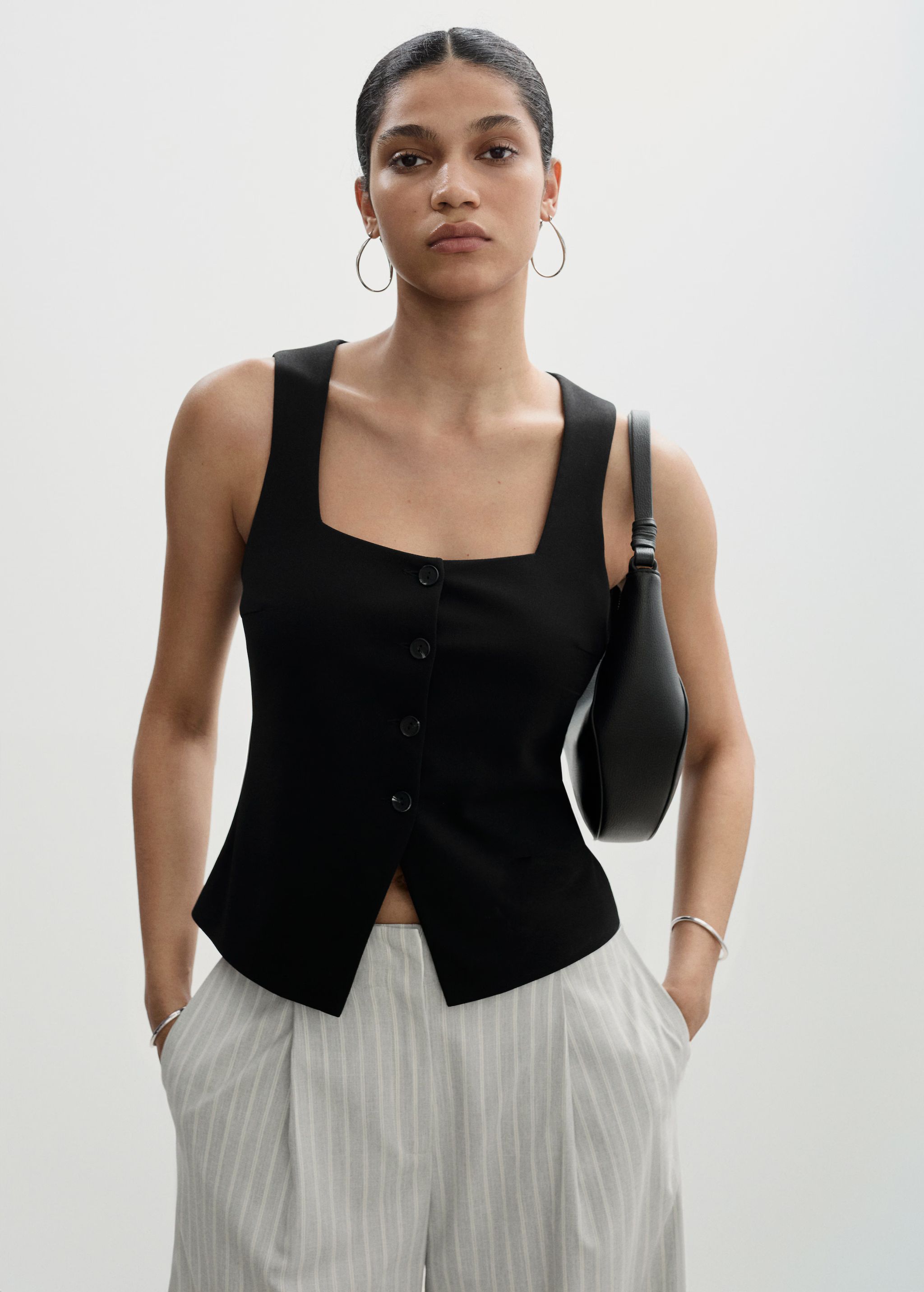 Vest buttons wide straps | MANGO (US)