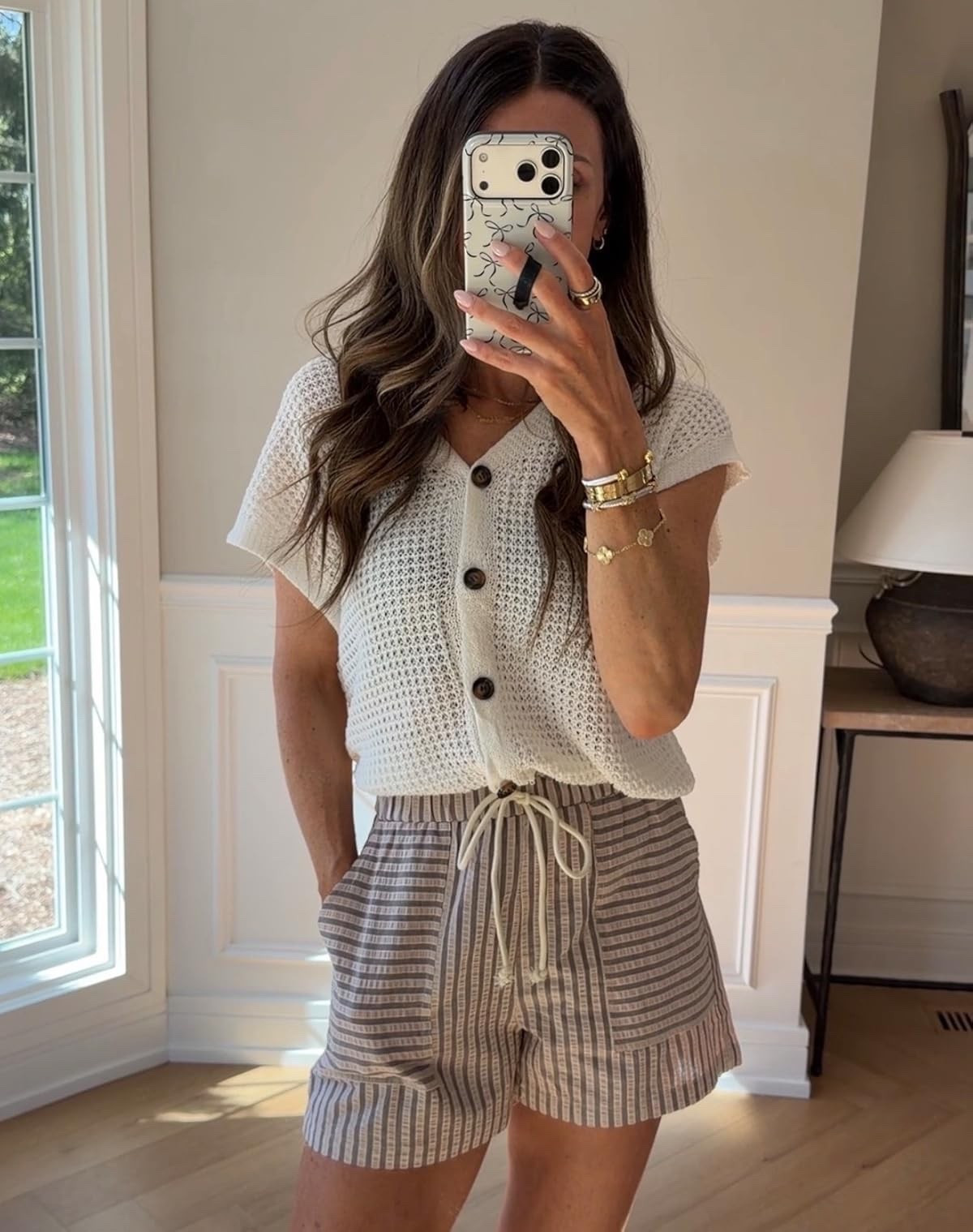 I immediately ordered these shorts in more colors. THE CUTEST!! Wearing a size small in both tops & shorts. The tip looks just like the designer brand too! 

#LTKmomlife #LTKootd #LTKgrwm