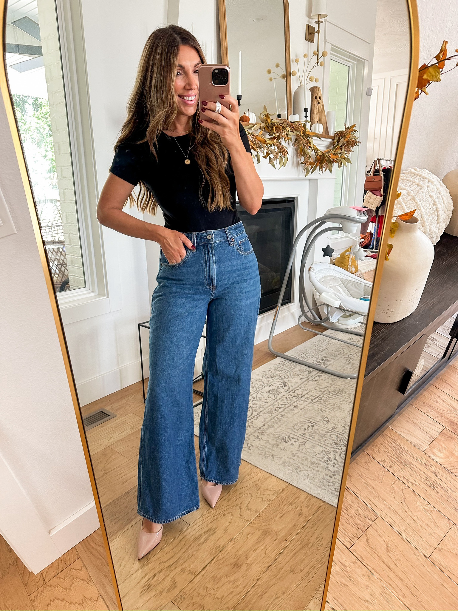 The perfect wide-leg jeans for fall! 15% off at Abercrombie! #abercrombie #sale fall fashion, fall outfit, jeans. 

#LTKFindsUnder100 #LTKSaleAlert #LTKStyleTip