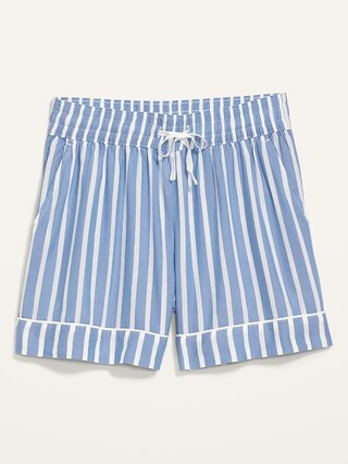 High-Waisted Printed Pajama Shorts for Women -- 4-inch inseam | Old Navy (US)