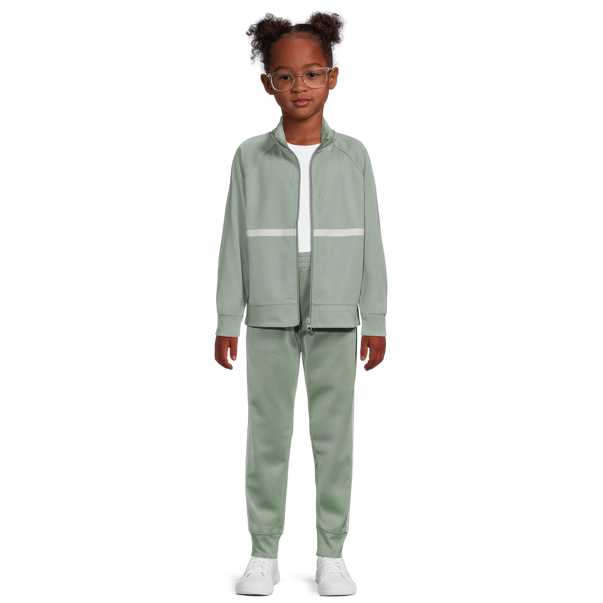 Athletic Works Girls Fleece Tracksuit, 2-Piece, Sizes 4-18 & Plus | Walmart (US)