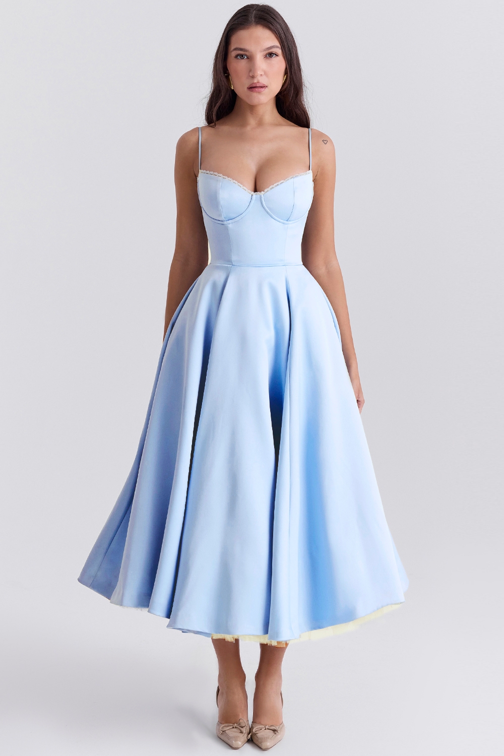 cinderella blue tulle midi dress | House of CB