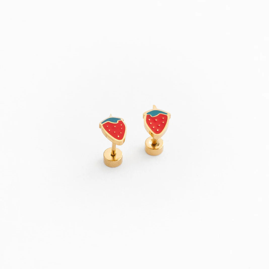 Strawberry Stud Earring | Pip Pop Post