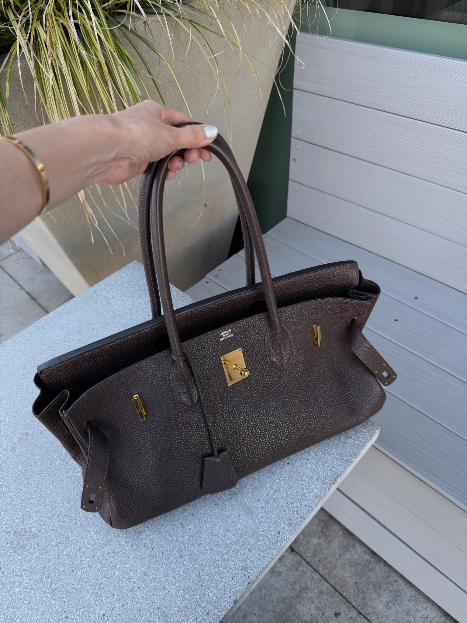 Hermes JPG 42 Birkin bag on chocolate brown color.

Full blog at tgeallureedition.com
