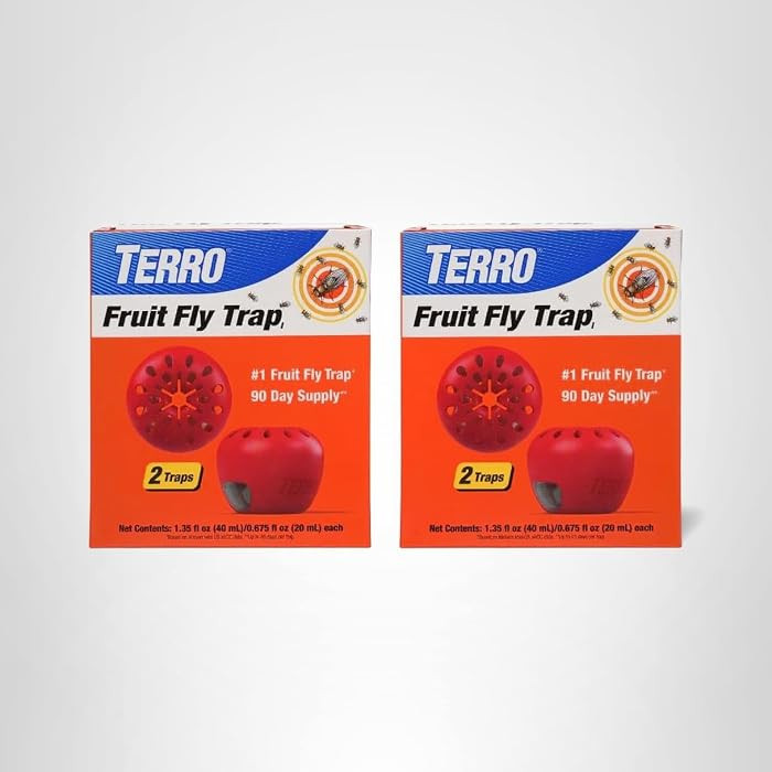 TERRO Fruit Fly Trap 4-Pack, 180 Day Lure Supply, Food-Based Lure | Amazon (US)