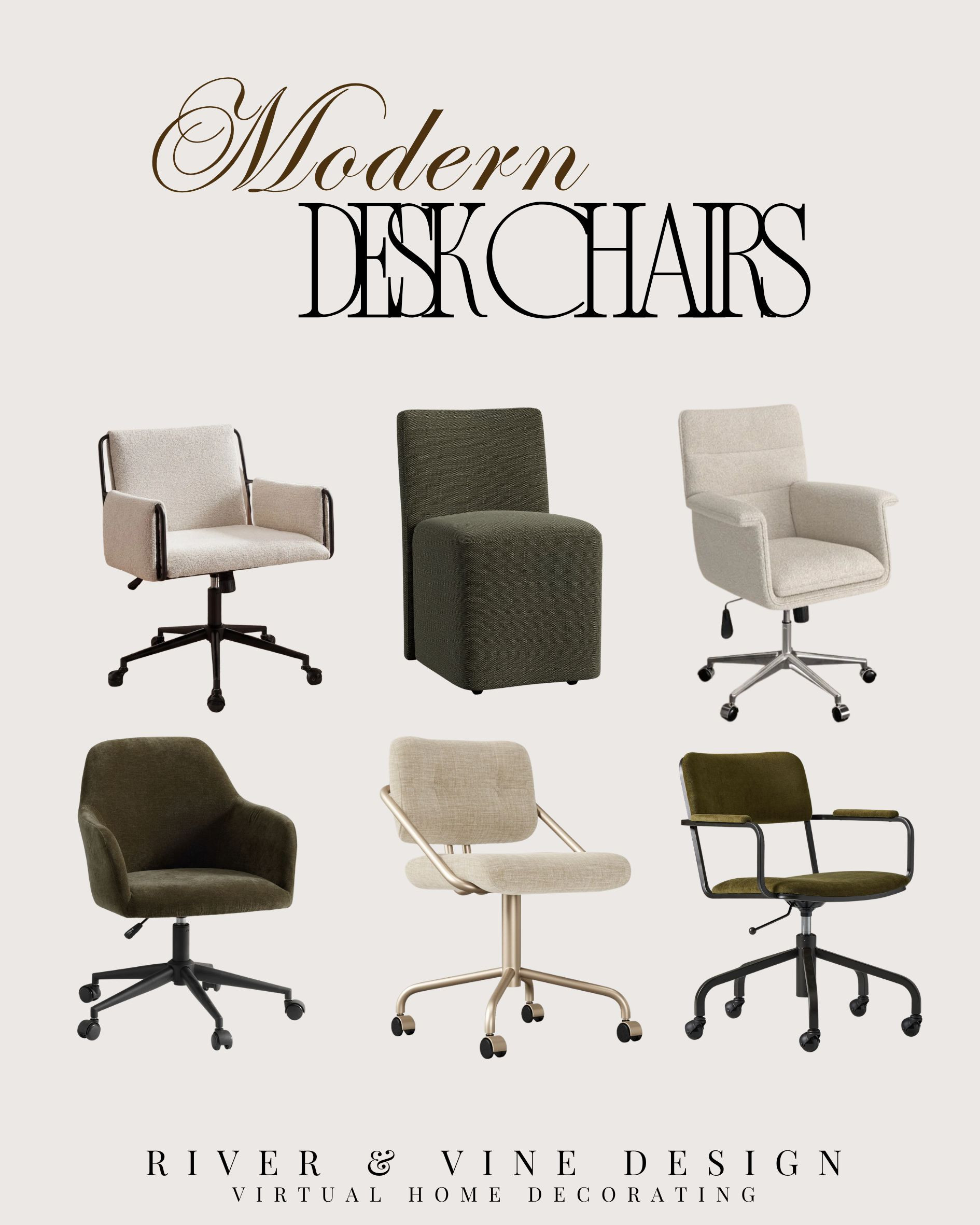 Most desk chairs are either comfortable or stylish… rarely both.

These are the ones that actually do both—clean lines, elevated fabrics, and silhouettes that don’t scream “office chair.” They blend into your space like real furniture while still being functional for everyday use.

If you’re working from home and your chair is throwing off the entire room, this is the upgrade that makes the biggest visual difference.

I linked the best options that feel high-end without the designer price tag. Which one would you pick—the textured neutral or the deep olive?

I may receive a commission if you shop through my links 

 #LTKHome