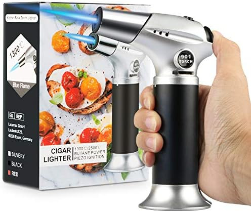 Blow Torch, Professional Kitchen Cooking Torch with Lock Adjustable Flame Refillable Mini Blow To... | Amazon (US)