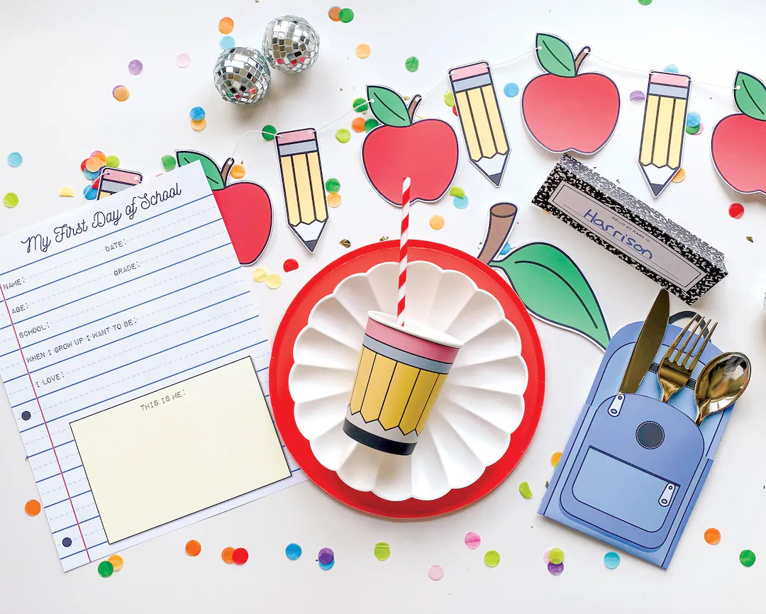 Back to School Breakfast Printables || First Day of School Party || Last Day Graduation || School... | Etsy (US)