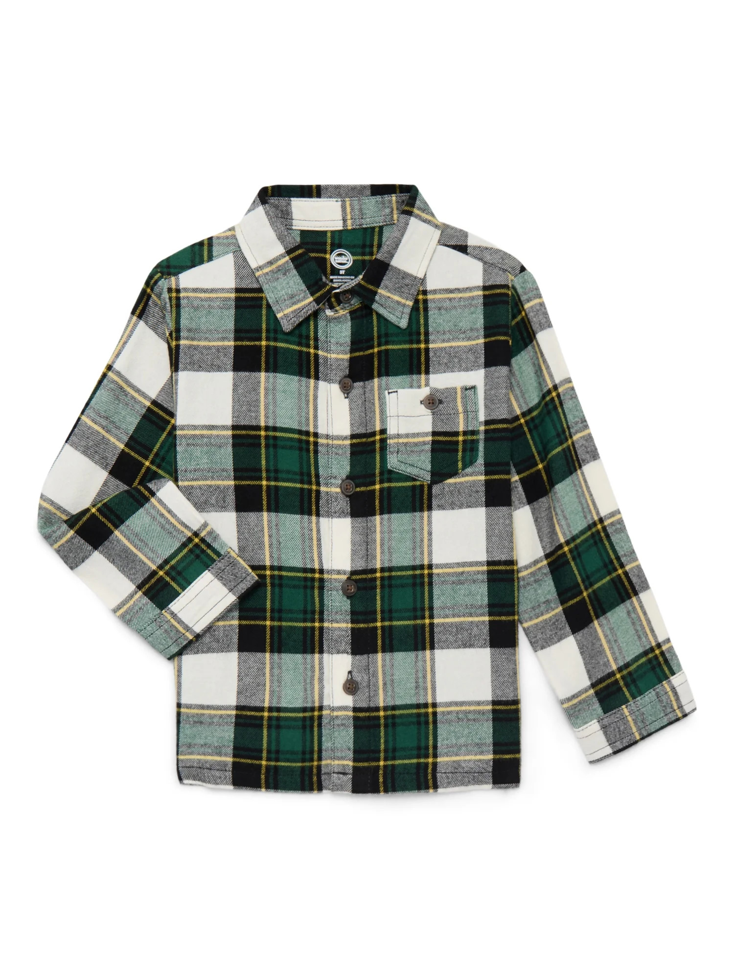 Wonder Nation Toddler Boys Flannel Shirt, Sizes 12M-5T | Walmart (US)