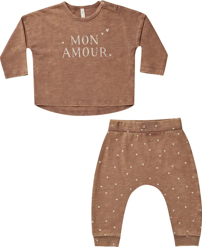 Long Sleeve Tee & Pant Set | Nordstrom Rack