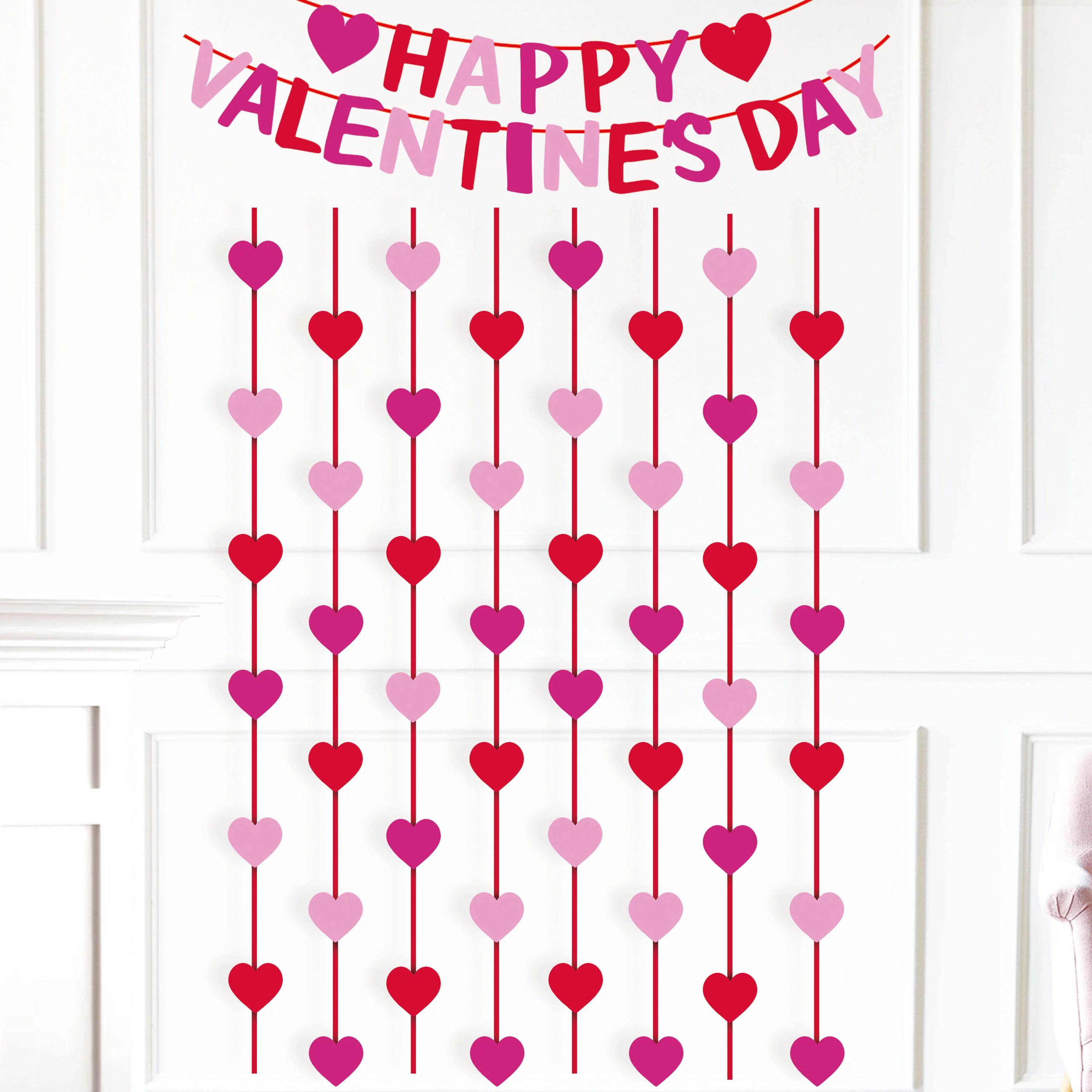 Way To Celebrate Valentine 10ct Paper and Plastic Decorating Kits, 5ft L and 6ft H - Walmart.com | Walmart (US)