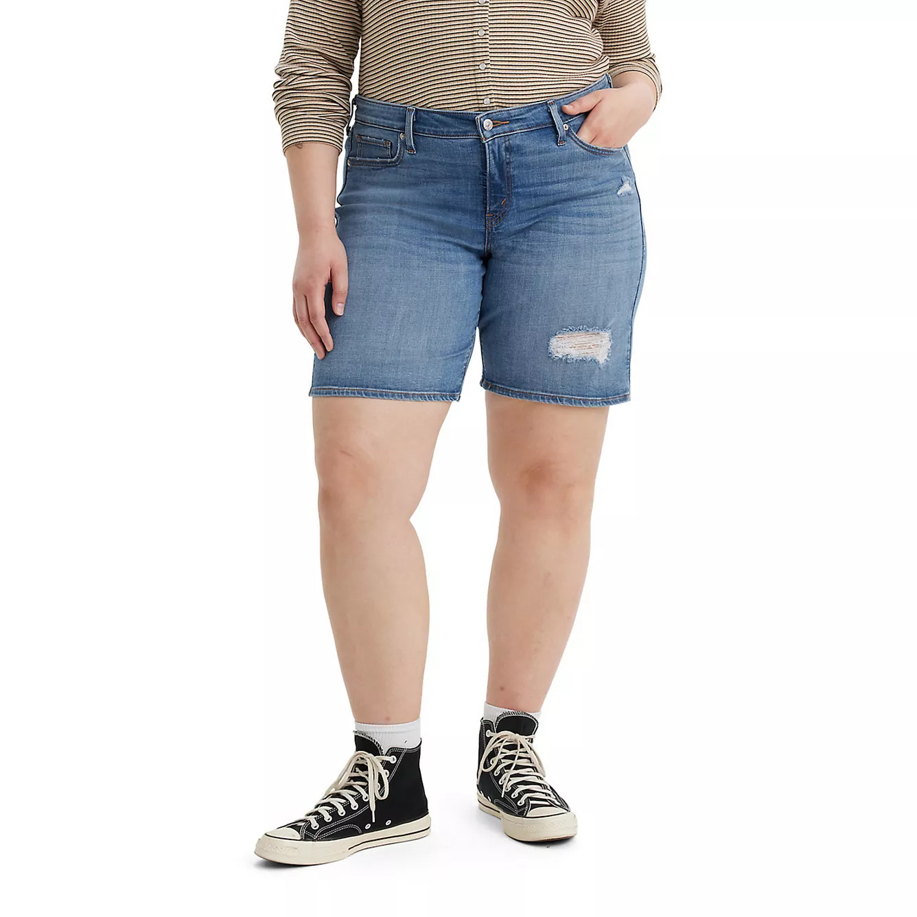 Plus Size Levi's® Mid-Length Jean Shorts | Kohl's