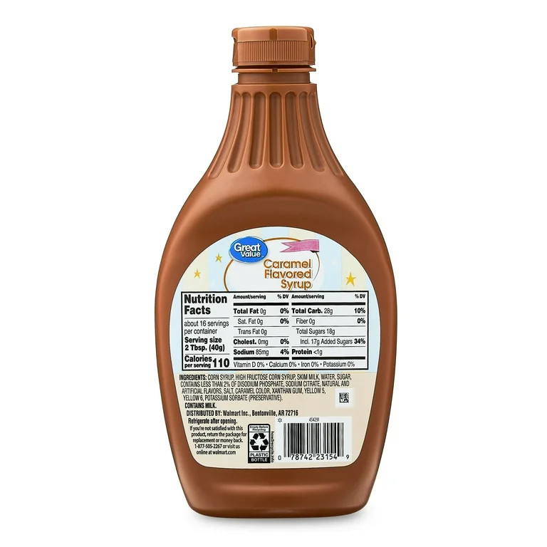 Great Value Caramel Syrup, 22 oz | Walmart (US)