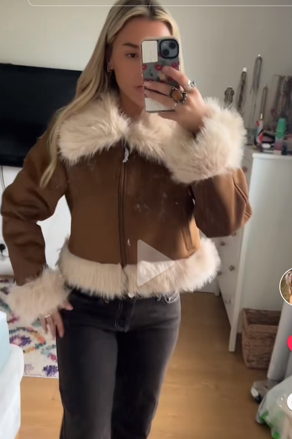 Fur tan suede cropped jacket, I got in a size small! So comfy and cosy 

#LTKwinter #LTKuk #LTKstyletip