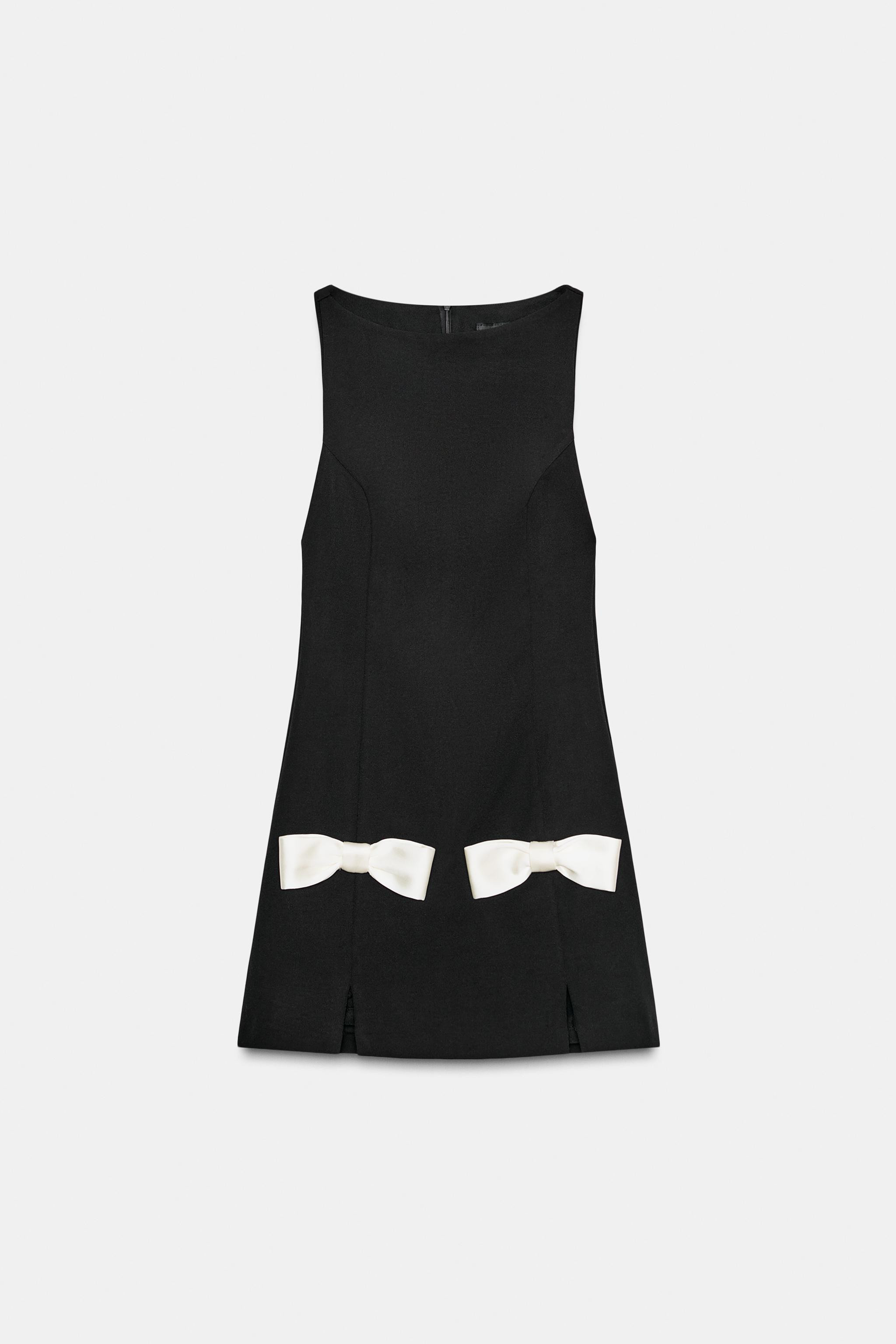 CONTRAST BOW MINI DRESS | Zara US
