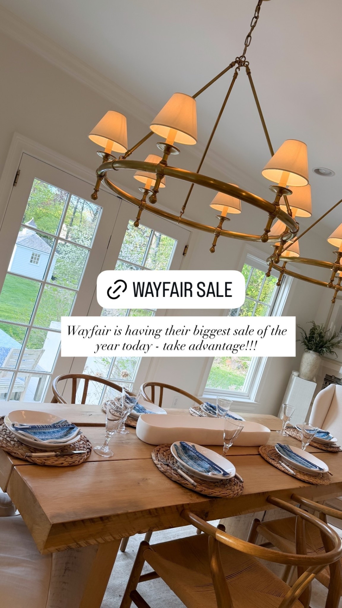 Wayfair sale, home decor, dining table, chandeliers. 

#LTKHome #LTKdayinmylife #LTKSaleAlert