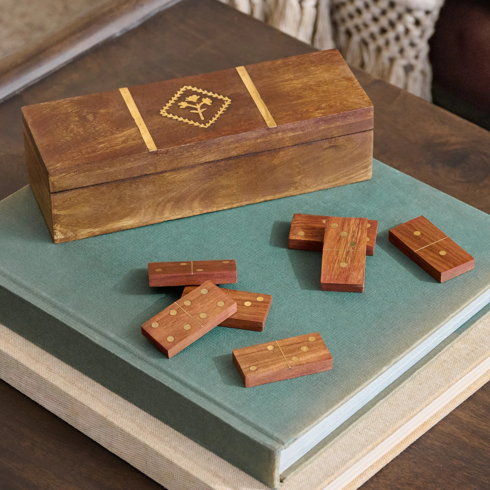 Wood and Brass Dominos | Magnolia