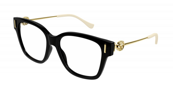 Gucci GG1204O | Black/GOLD 001 55-17-135 | GG1204O-001 | EZ Contacts