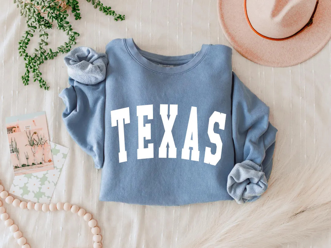 Comfort Colors Texas Cute Trendy Sweatshirt - University College Texas, State Sweatshirt, Texas S... | Etsy (US)