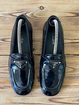 Prada Black Leather Loafers In Size 37 EU|6.5 US|4.5 UK  | eBay | eBay US