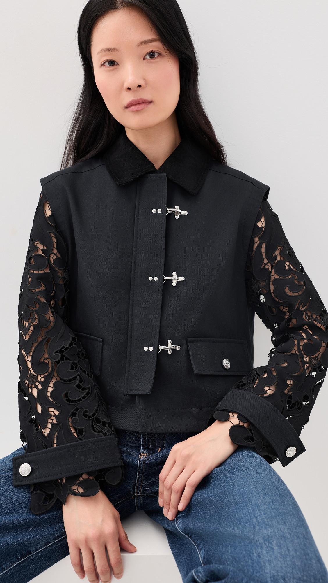 Hill House Home The Clarisse Jacket Black XXXS | Shopbop