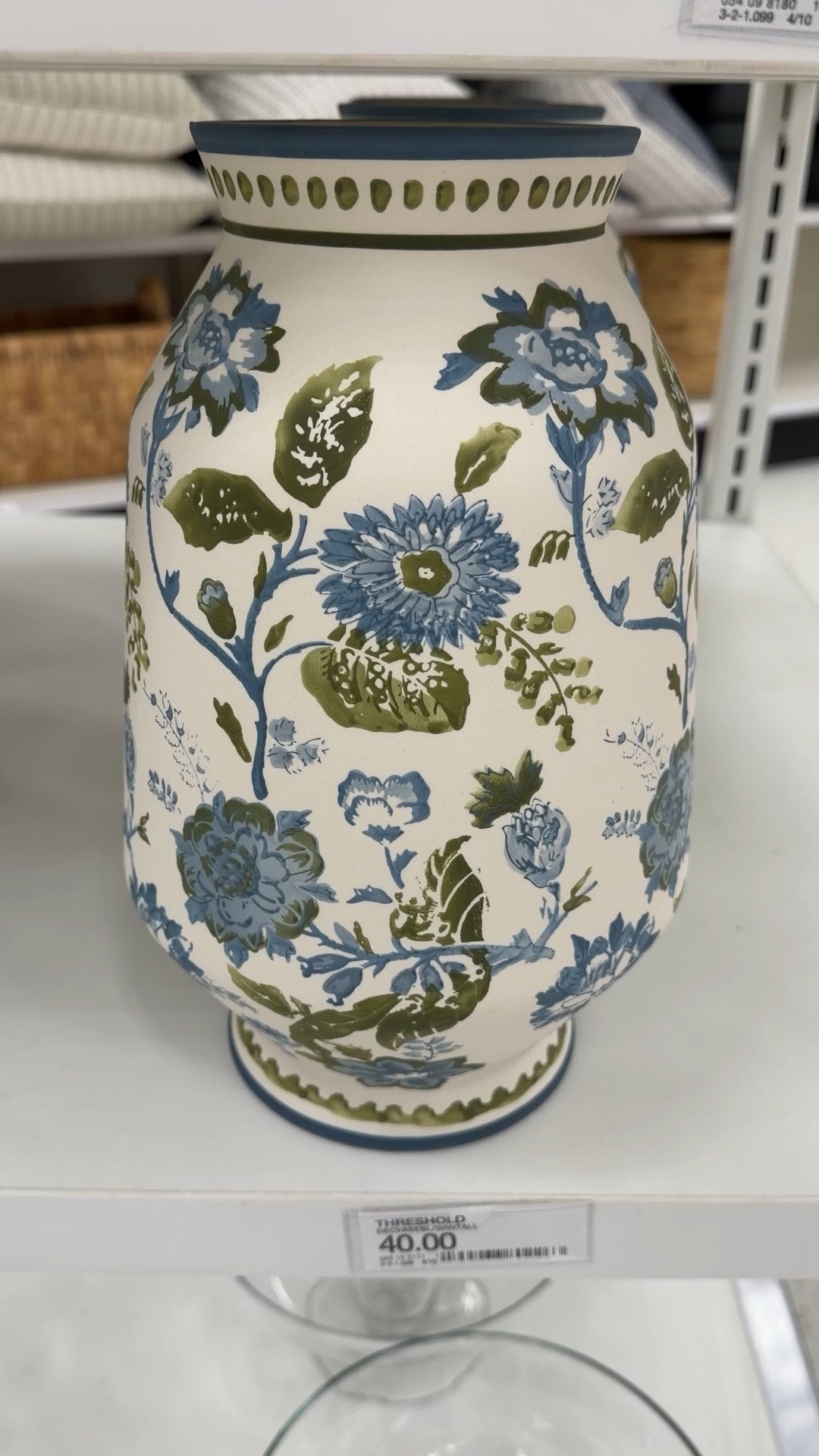 New at Target and so pretty! 😍 The Tall Floral Painted Ceramic Vase from Threshold features a beautiful blue and green botanical pattern on a classic white base. 🌿 It has that designer-inspired look that instantly elevates a console, shelf, or sideboard. 💙 Such a charming decor piece to style with fresh stems or display on its own. Linked it here! 🍃 #TargetFinds #Vase #HomeDecor

#LTKSaleAlert #LTKHome