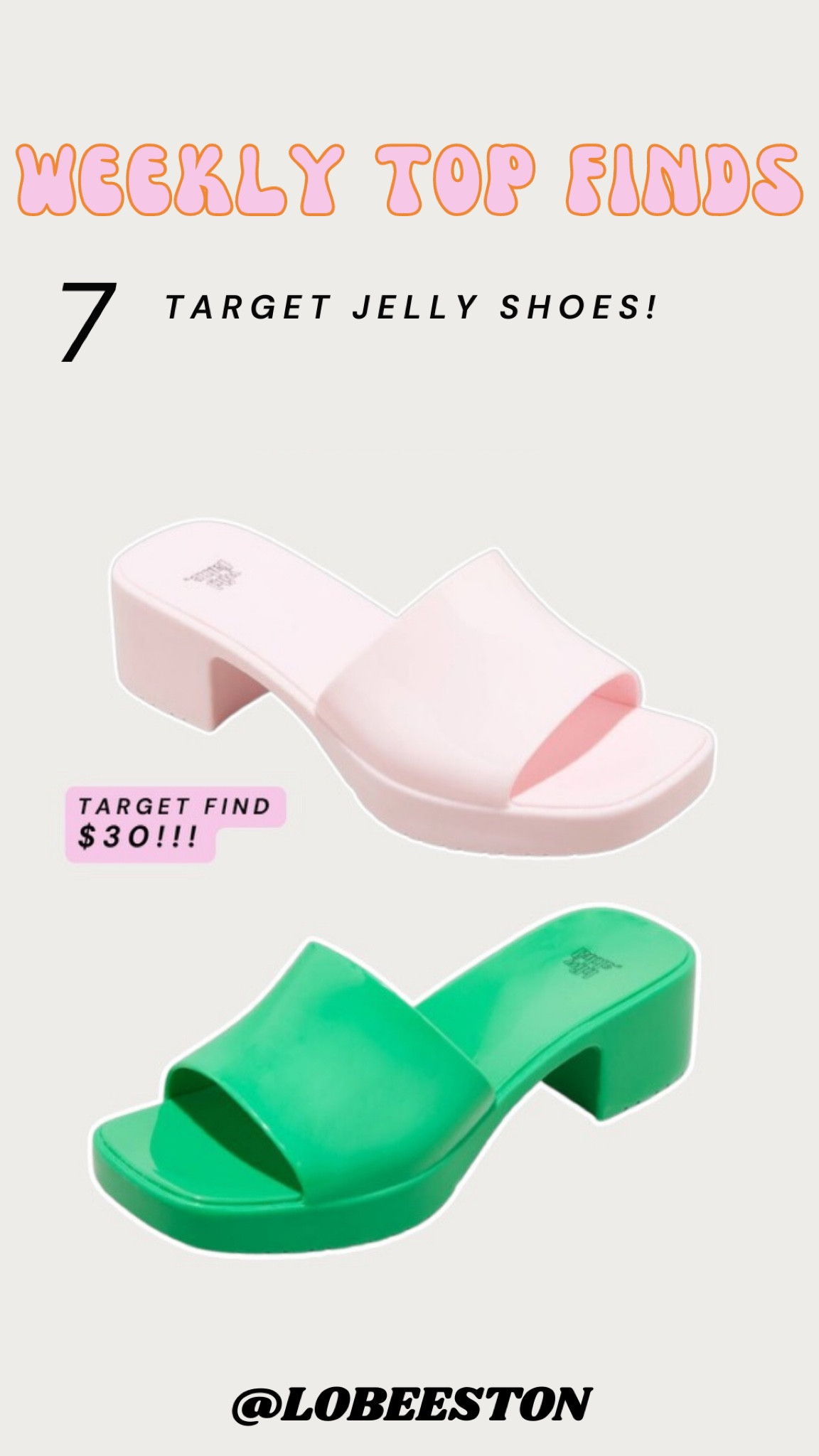 Target jelly sandals! 