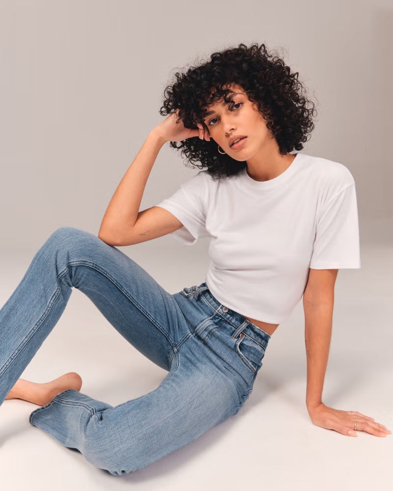 Women's Ultra High Rise 90s Slim Straight Jean | Women's Bottoms | Abercrombie.com | Abercrombie & Fitch (US)