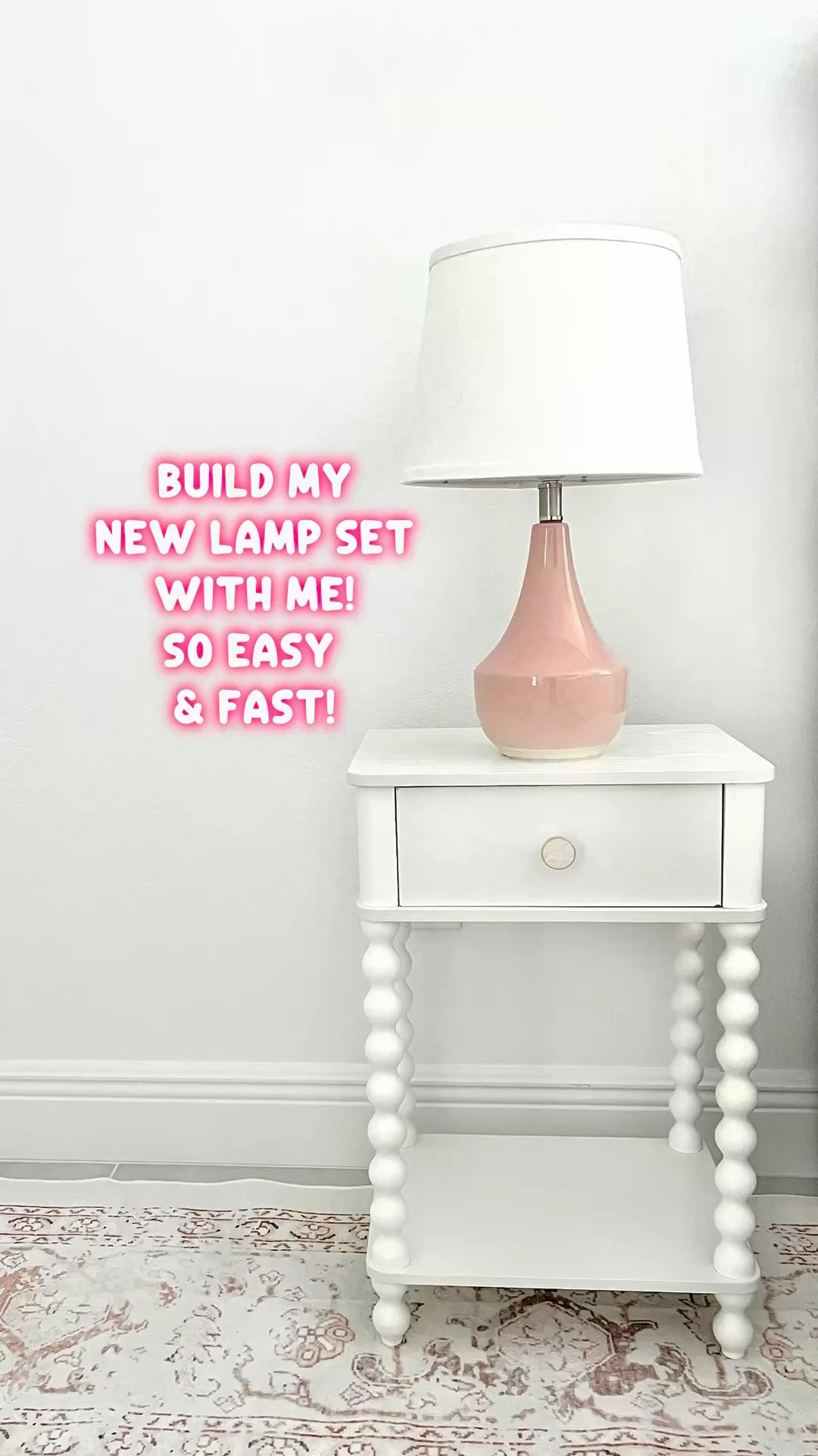 Build my new lamp set with me! It’s so fast and easy. 

This lamp set comes with light bulbs too.  I love this soft pink color. They match my new bedroom rug perfectly.

Table lamp set is under $50 and come in a variety of colors and shapes! It’s an Amazon limited time deal right now $44.99.

Dimensions and Info:
•18.63 inches 
•table lamp set
•pack of two

#LTKSeasonal #LTKOver40 #LTKSaleAlert #LTKdayinmylife #LTKstorytime #LTKvlog #LTKU #LTKHome