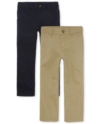 Boys Uniform Woven Chino Pants 2-Pack | The Children's Place  - MULTI CLR | The Children's Place