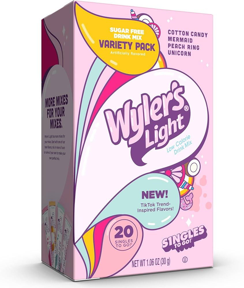 Wyler's Light Singles to Go Powder Packets, Water Drink Mix, Variety Pack, Watertok Fun Flavors, ... | Amazon (US)