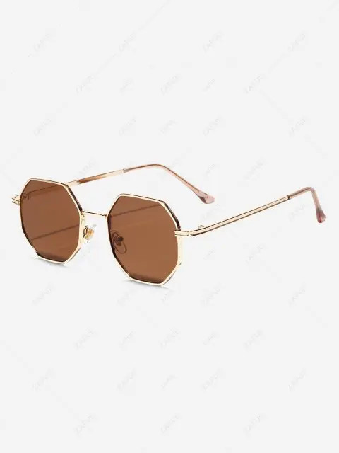 Polygon Shape Metal Frame Sunglasses | ZAFUL (Global)
