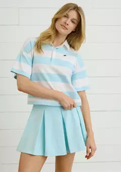 Crown & Ivy™  Sewing Down South x Crown & Ivy™ Jonnie Short Sleeve Boxy Rugby Polo | Belk