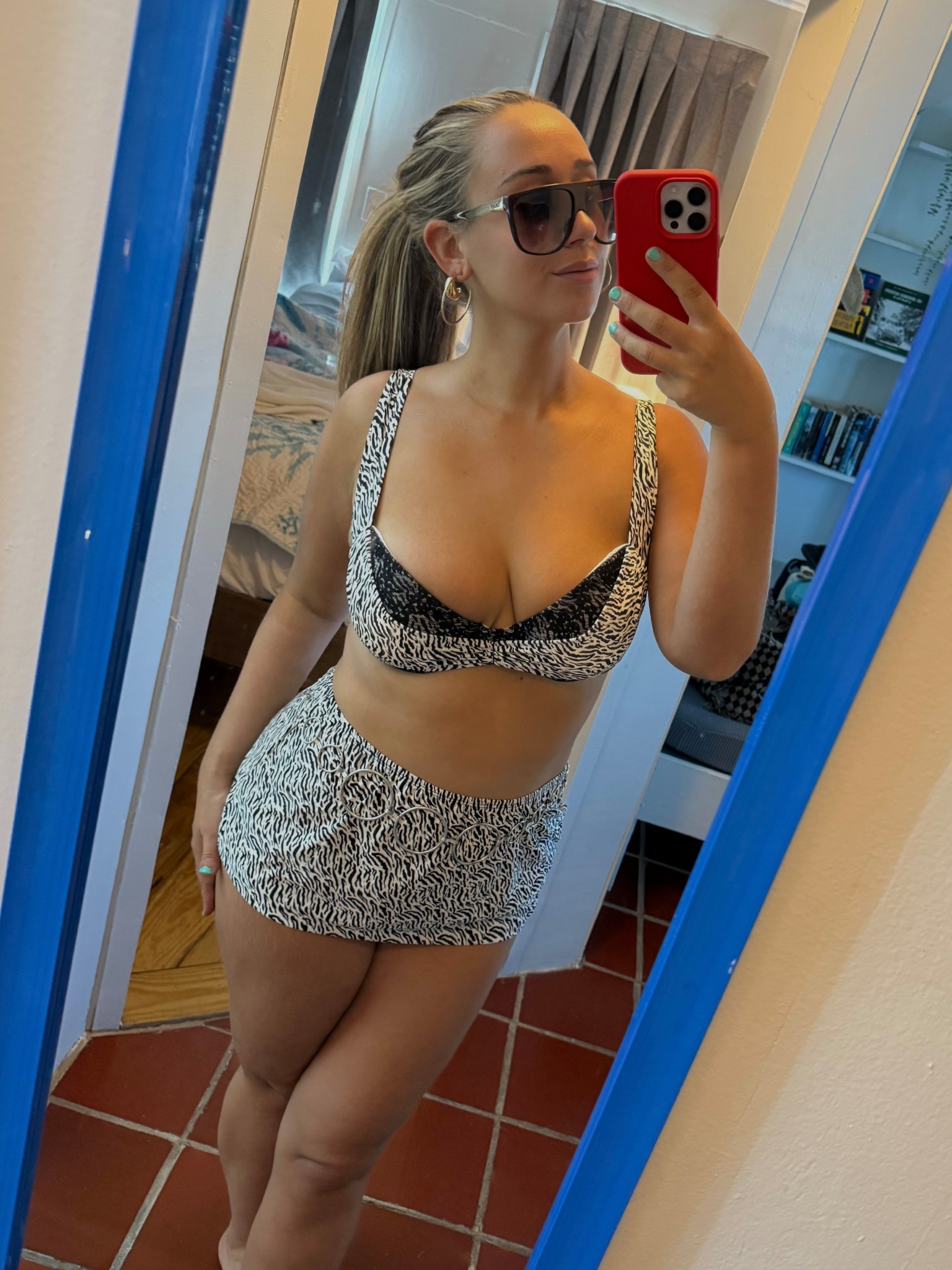 Bathing suit, swimsuit, bathing suit set, patterned bikini, zebra print, black and white bikini, supportive bikini, coverup skirt

#LTKTravel #LTKFindsUnder50 #LTKFindsUnder100