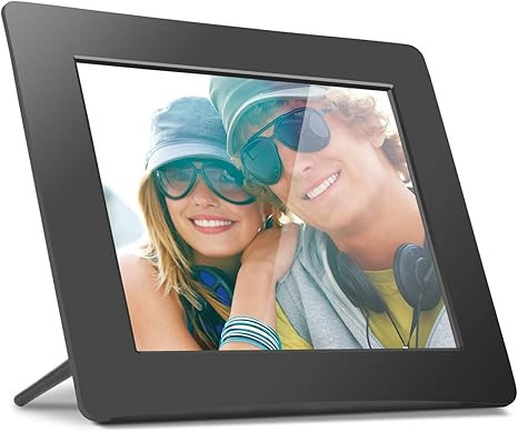 Aluratek 8 Inch LCD Digital Photo Frame with Auto Slideshow Using USB SD/SDHC (ADPF08SF) - Black | Amazon (US)