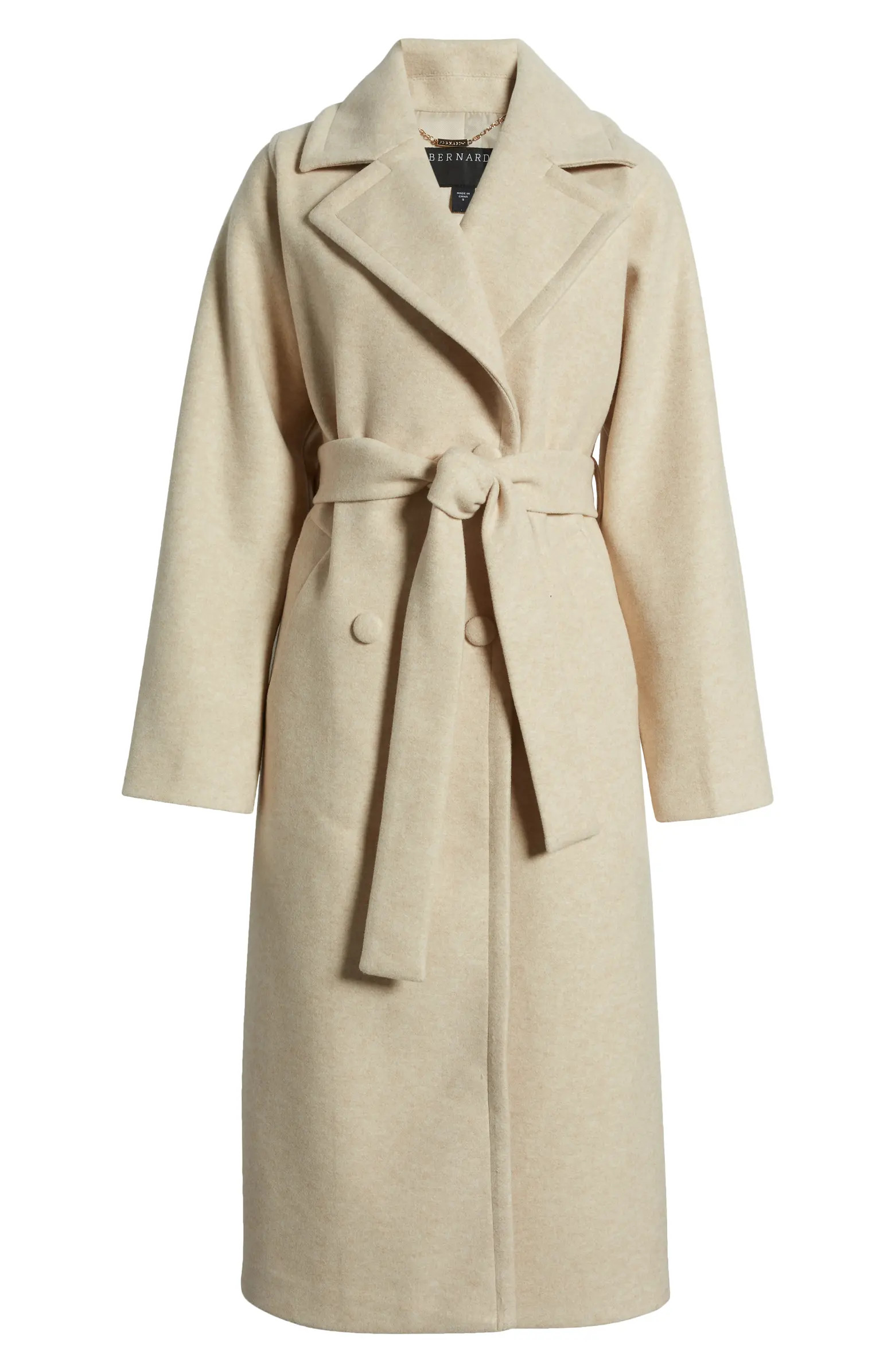 Bernardo Double Breasted Belted Coat | Nordstrom | Nordstrom
