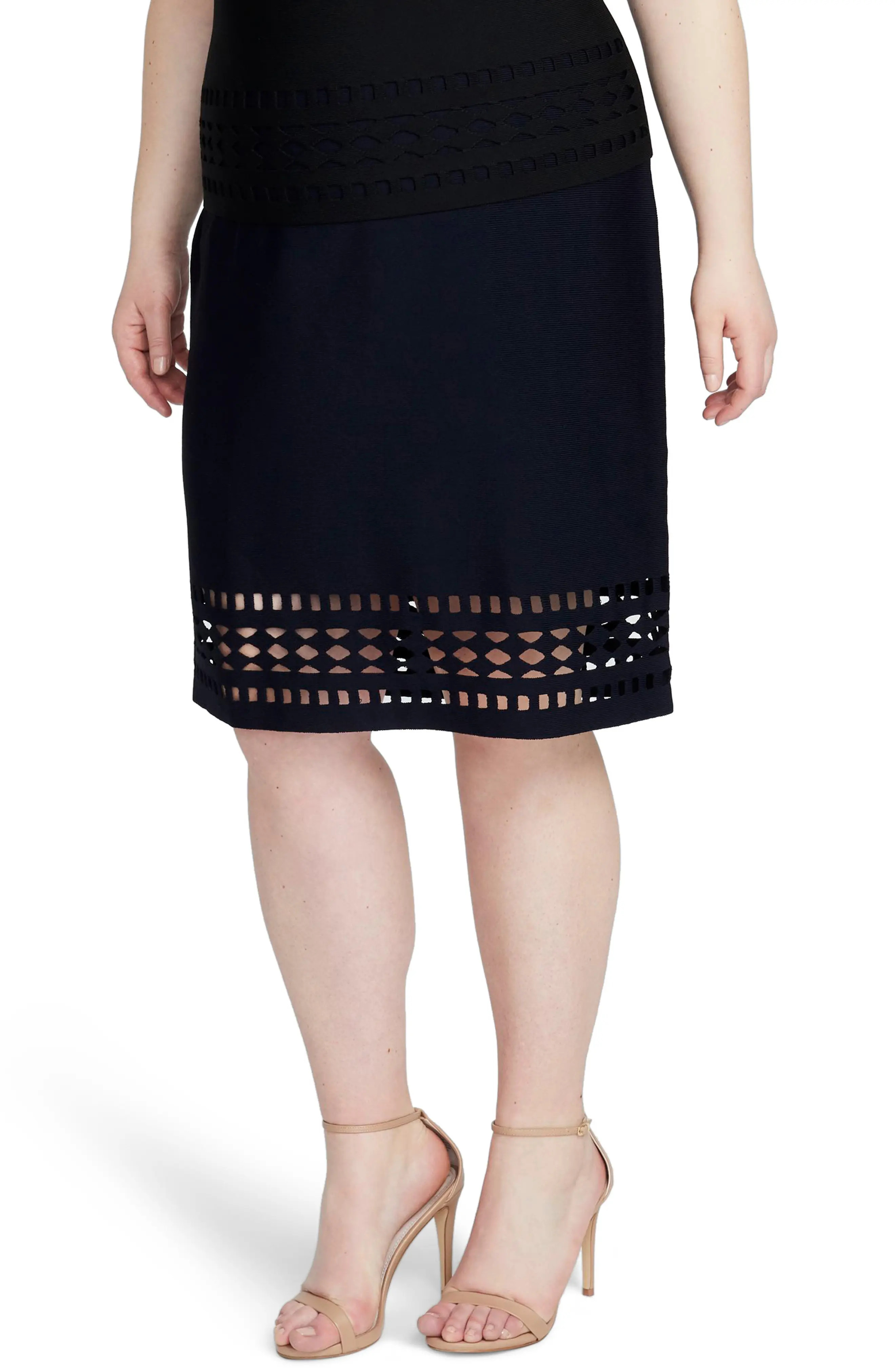 Plus Size Women's Rachel Rachel Roy Cutout Knit Skirt | Nordstrom