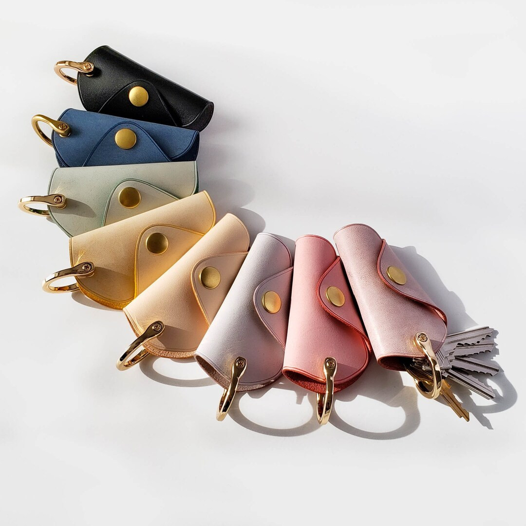 Personalized Key Holder Keychain For Women Key Cover Leather Key Pouch Key Organizer Key Wallet N... | Etsy (US)