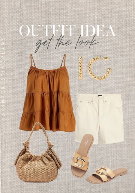 Outfit Idea get the look 🙌🏻🙌🏻

Summer outfit, summer vacation
 Finds, summer top, shorts, woven purse, slides 

#LTKitbag #LTKstyletip #LTKSeasonal