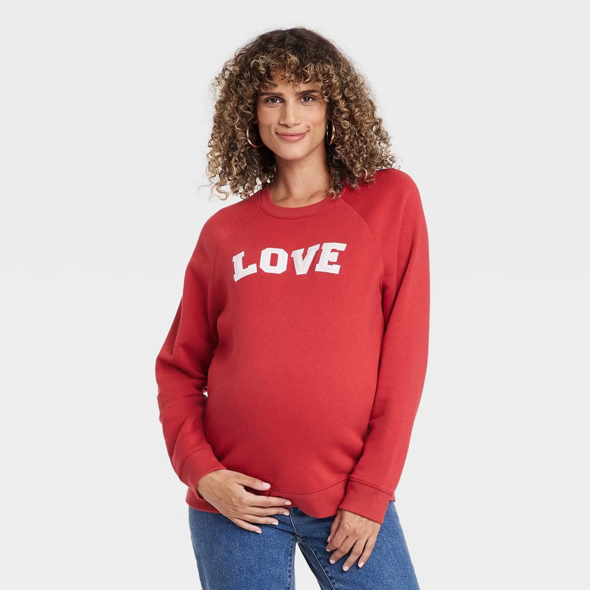 Graphic Maternity Sweatshirt - Isabel Maternity by Ingrid & Isabel™ Red | Target