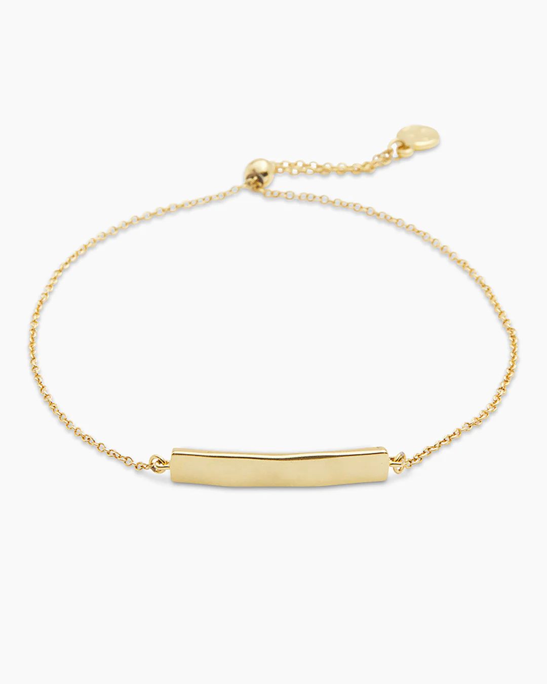 Bespoke Plate Adjustable Bracelet (gold) (engravable) | Gorjana