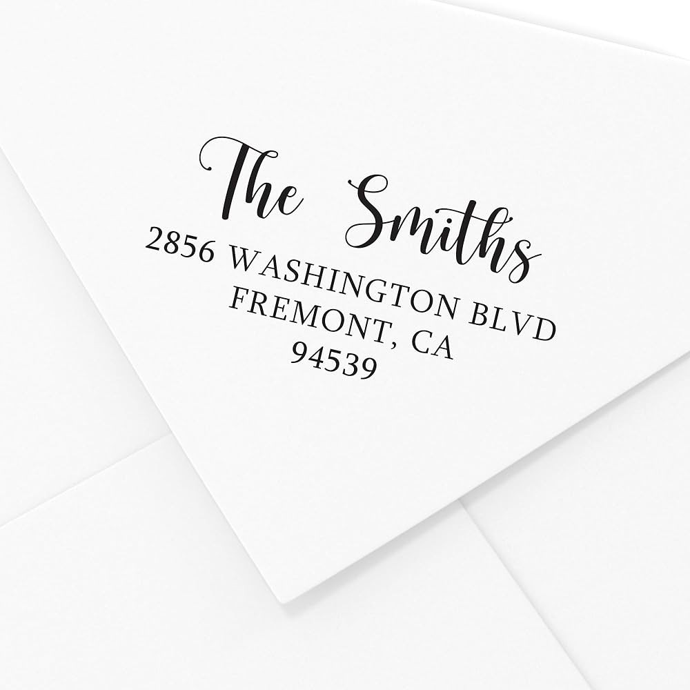 Personalized Return Address Stamp - Custom Stamp with 4 Ink Color Options, Self Inking Name Rubbe... | Amazon (US)