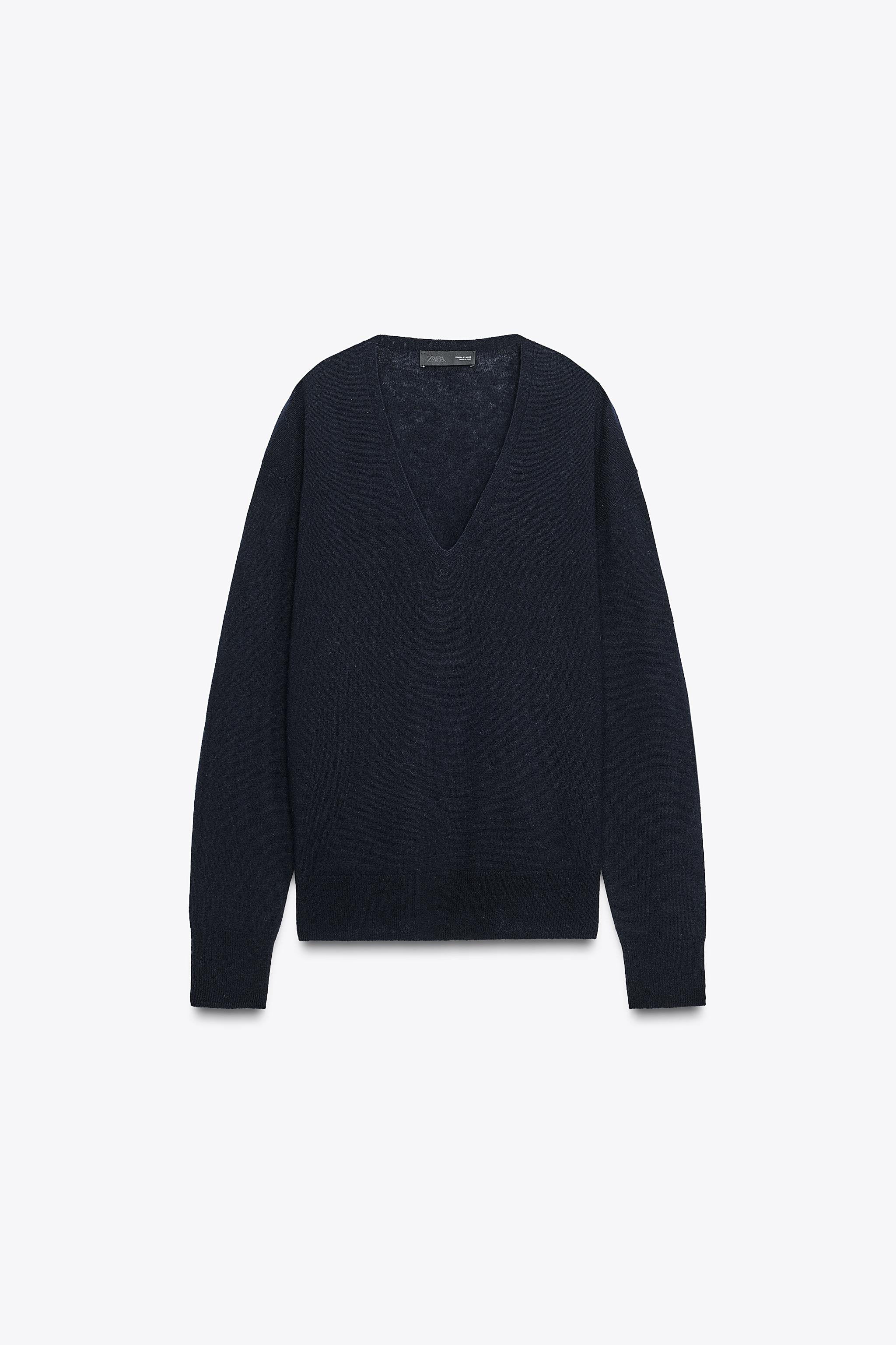 100% EXTRA-SOFT WOOL V-NECK SWEATER | Zara US