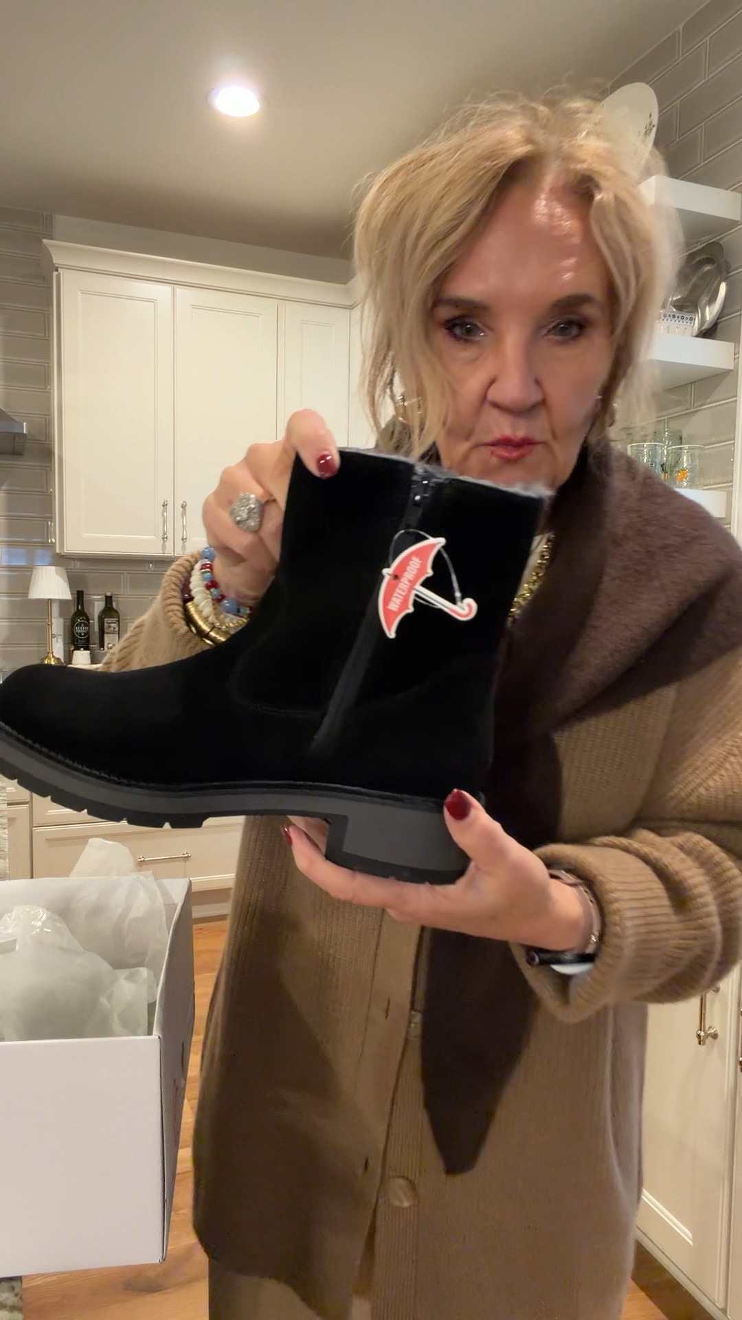 These boots are fantastic! Sized up 1/2 as I always do in boots. 
Cashmere sweater oversized in a medium 
Colette faux leather restocked in some sizes. I’m wearing a 29 regular and currently on promotion.
My jewelry with Allie + Bess  is still available. Would make a really nice gift. Use code NANETTE20 for 20% off.
Rothy’s are $50 off right now. Size down  

#LTKOver40 #LTKFindsUnder100 #LTKootd