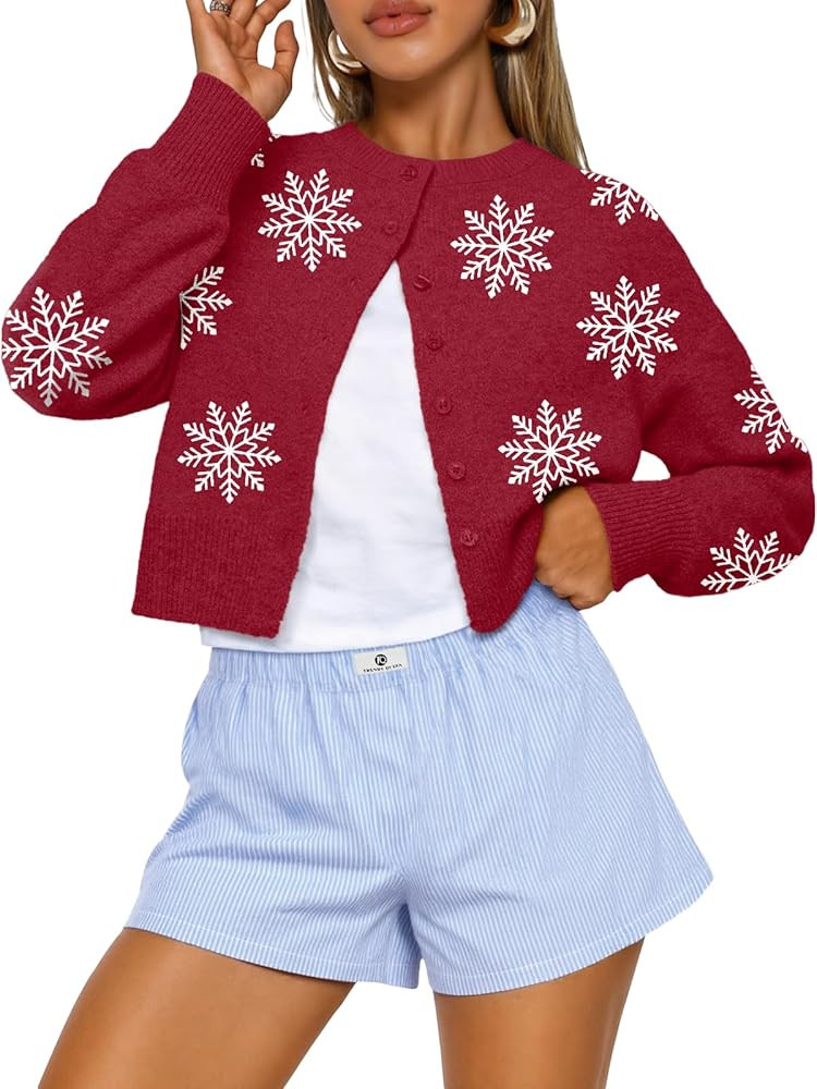 Trendy Queen Cropped Cardigan Sweaters for Women Lightweight Crop Knit Y2k Fall Outfits Fashion C... | Amazon (US)