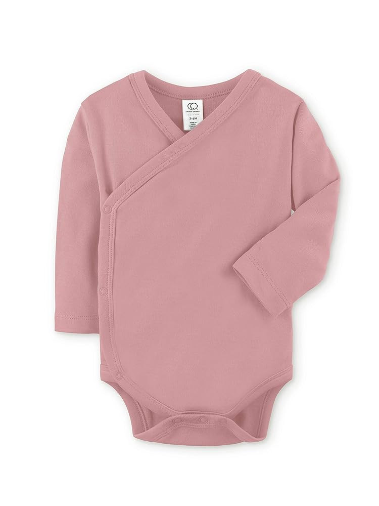 Colored Organics Baby Organic Cotton Kimono Bodysuit - Long Sleeve Infant Side Snap One Piece - B... | Amazon (US)