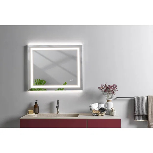 Janieliz Flat LED Wall Mirror | Wayfair North America
