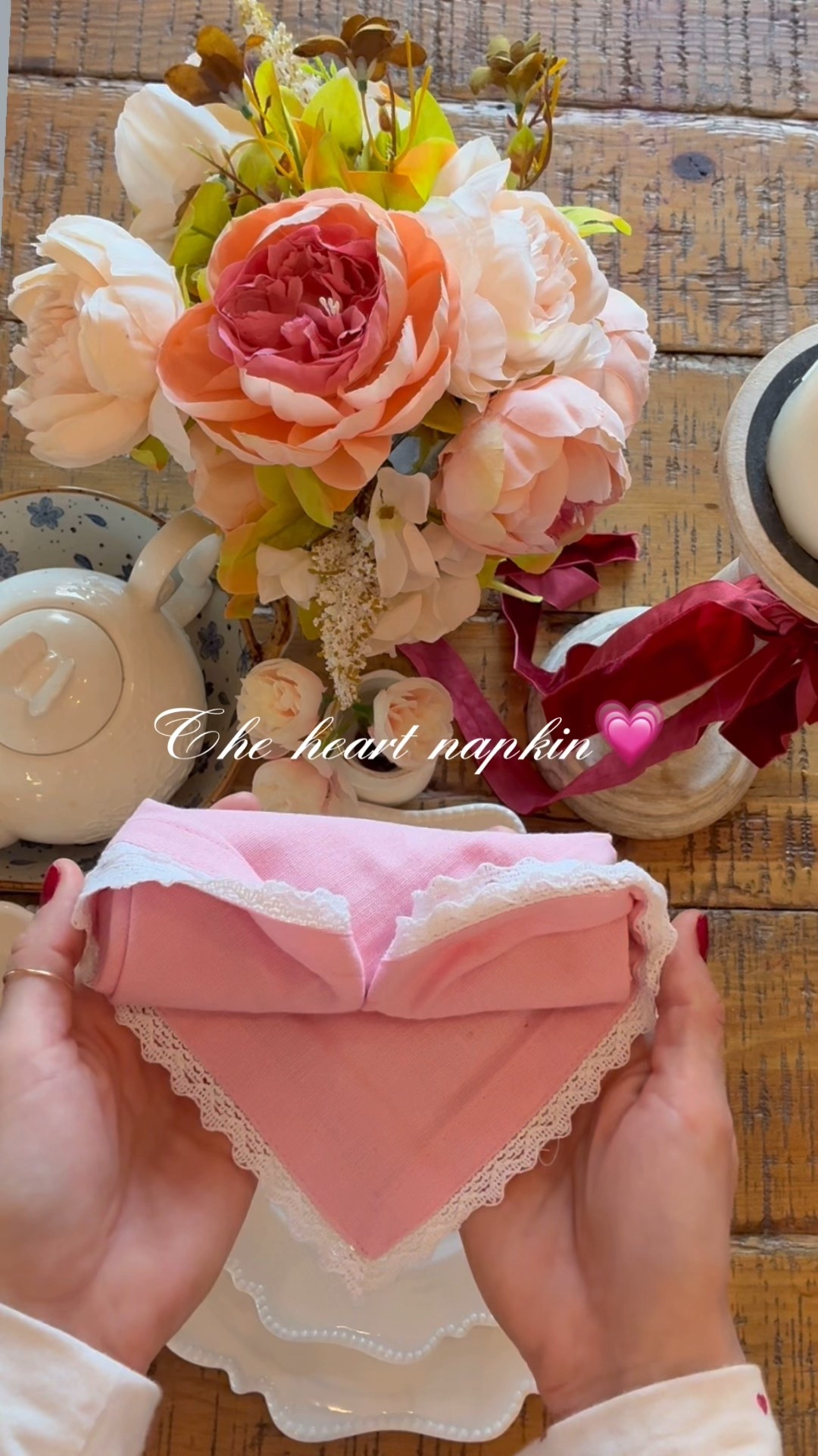 Plans for Valentines? Maybe a cute night in or dinner with the girls? Or hey! Just because you’re feeling cute and want to!? I have always loved a nice cute festive napkin and dinnerware- I don’t know what it is! So let me teach you two fun ways to spice up your dinner table with the Heart Napkin and the Love note! Both are easy and similar in how to make 🤍

Let me know which is your favorite below!

Happy Love month everyone! 💗🥂 

#fancynapkins #lovenote #heartnapkin #napkinfolding #napkinfoldingideas 